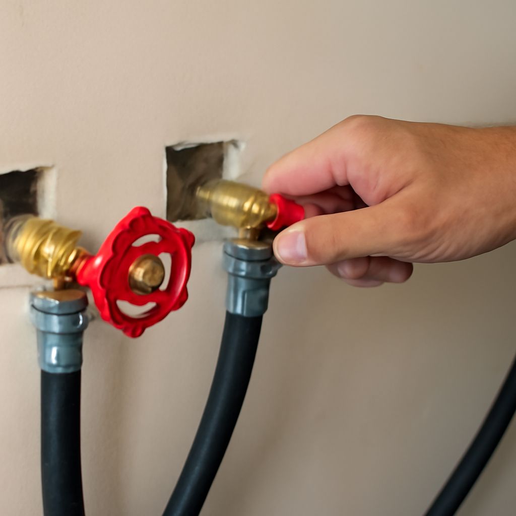 Washing machine plumbing and drain pipe installation