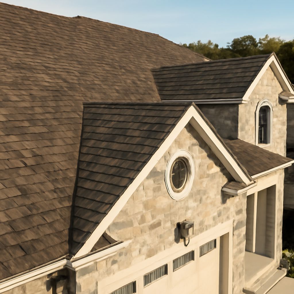 Driftwood roof shingles and teak siding options