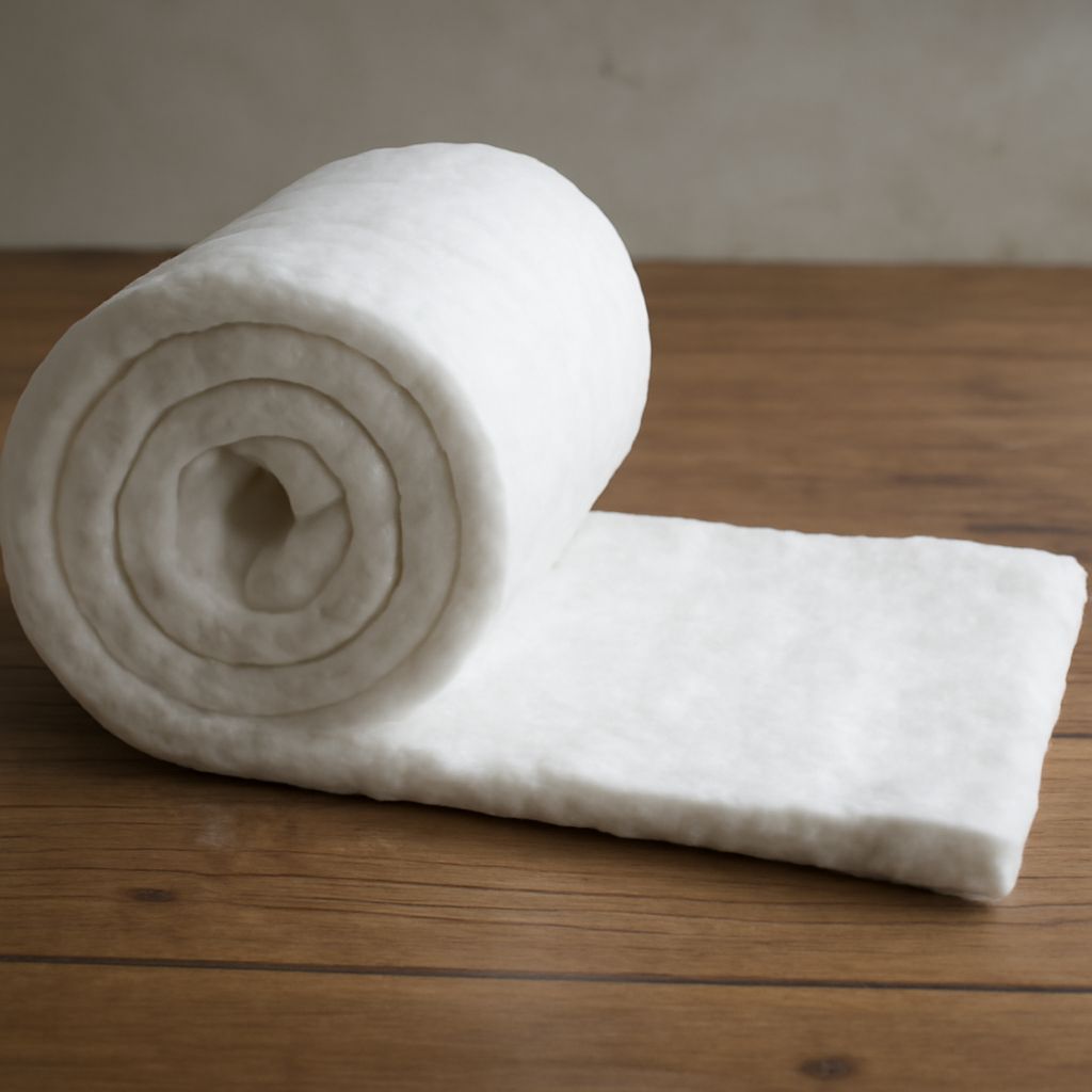 An illustration showing a dishwasher insulation blanket and types of ceramic insulation