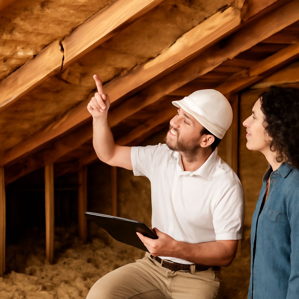 Insulation inspection using an insulation stapler and fireplace insert insulation