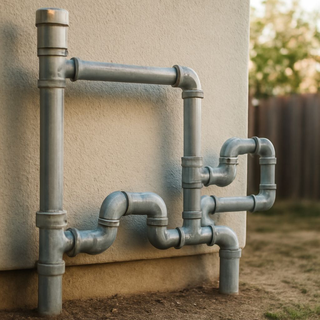 Plumbing cleanout and laundry room plumbing diagram