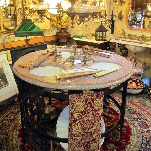 Old plumbing with vintage plumbing fixtures and antique plumbing fixtures