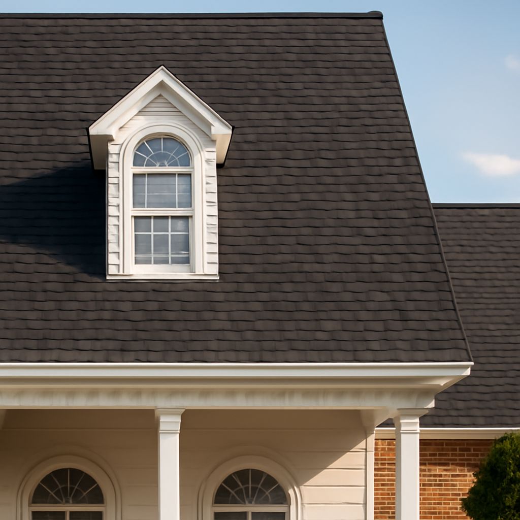 Rustic black shingles and black architectural shingles