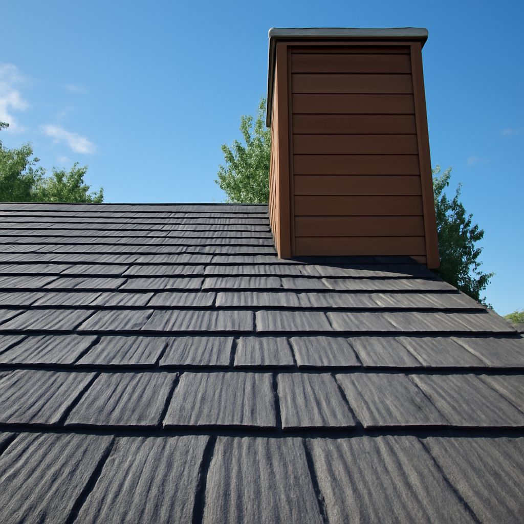 Stone coated steel roofing and slate siding