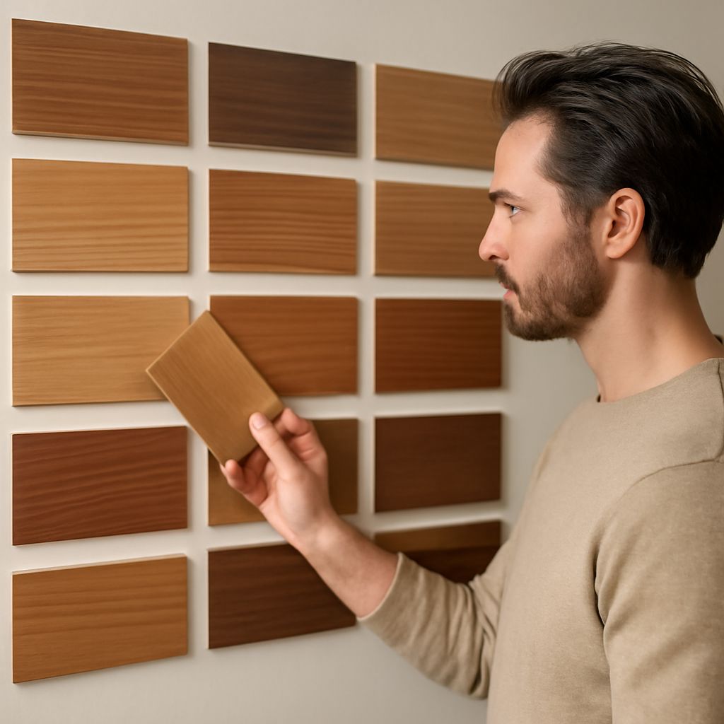 Wood stain guide for exterior siding